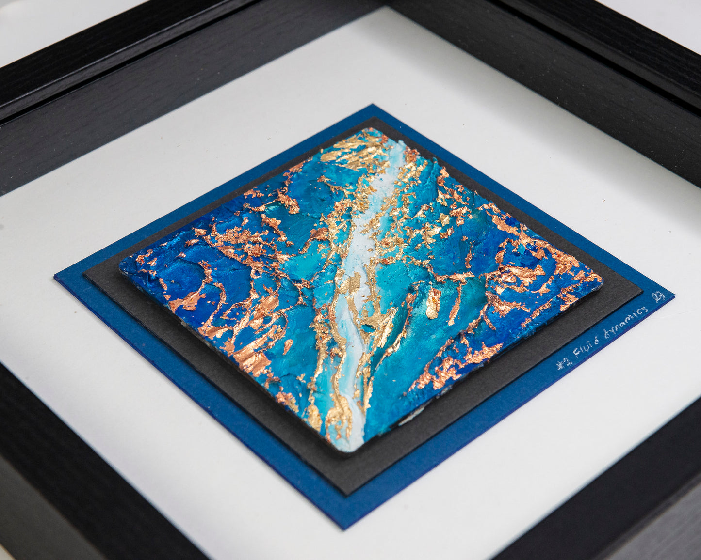 Fluid Dynamics #2, 9x9" Framed