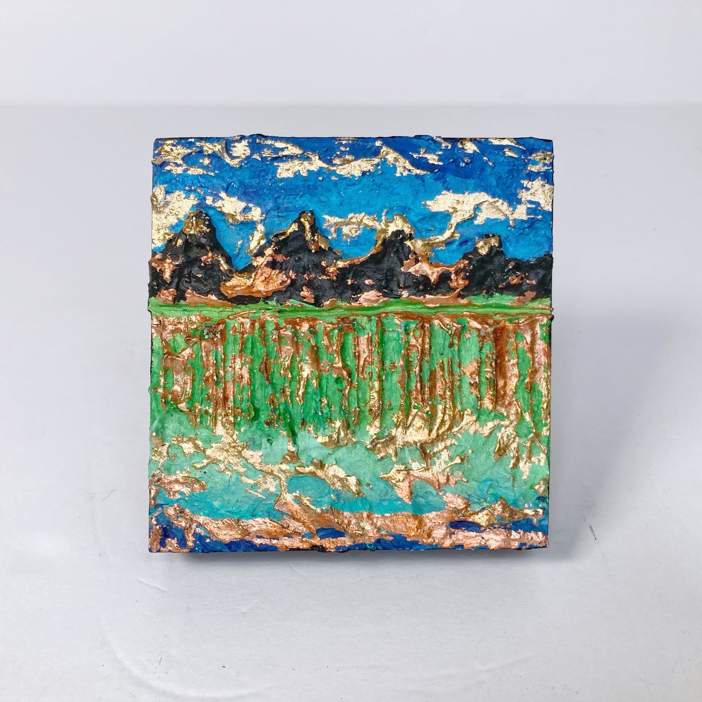 Mountain Pasture – Mixed media metal miniature