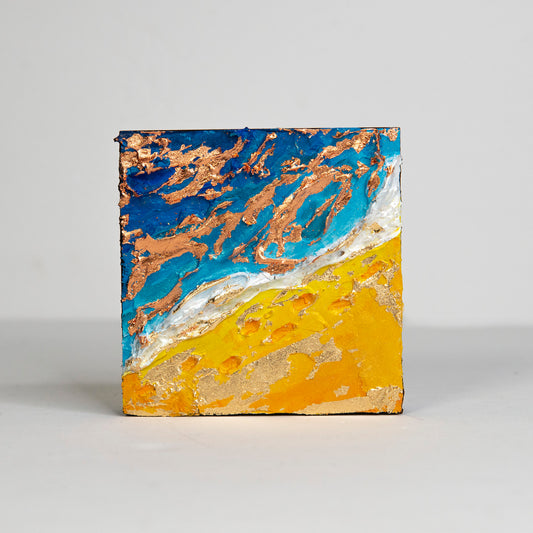 Oceanside #3 – Mixed media metal miniature