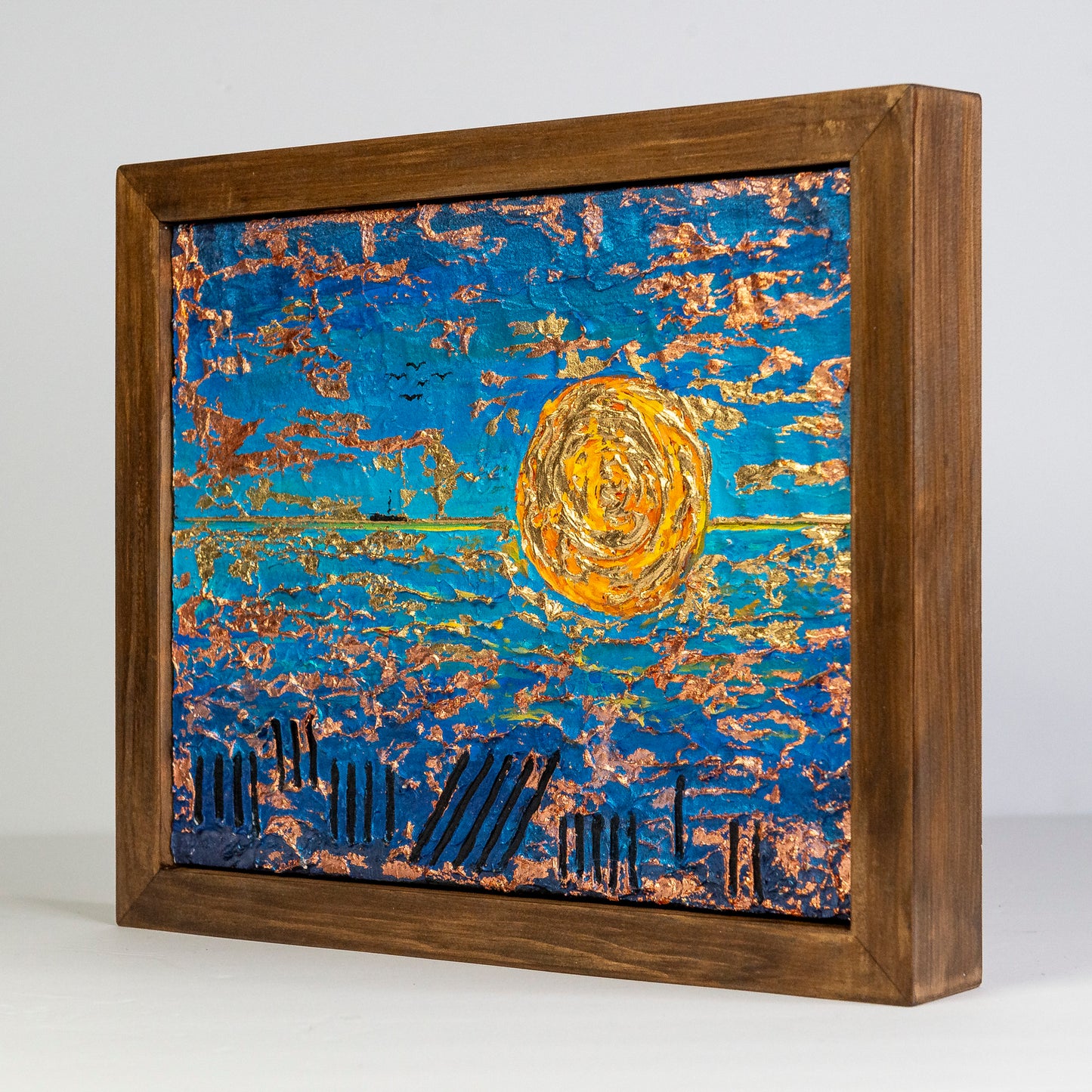 Under the Sun, 8x10" Framed Wood Panel.