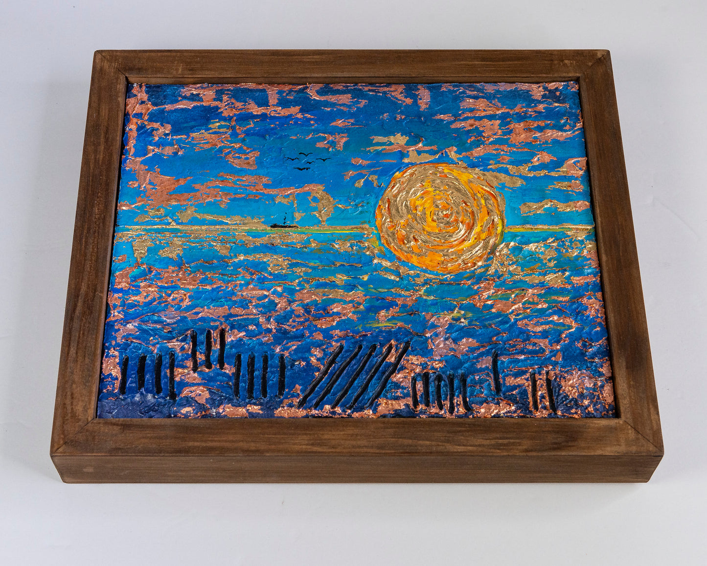 Under the Sun, 8x10" Framed Wood Panel.