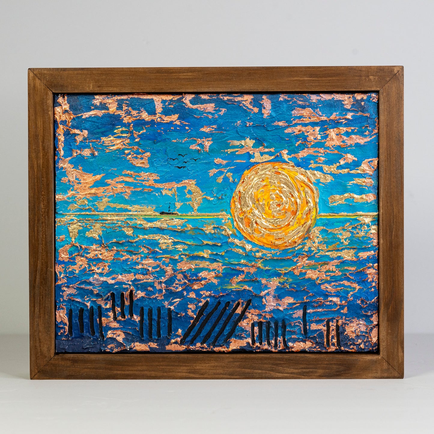 Under the Sun, 8x10" Framed Wood Panel.